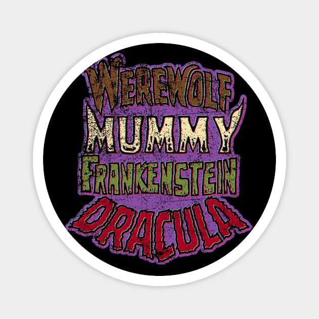 Four Pillars Of Horror Magnet by Doc Multiverse Designs